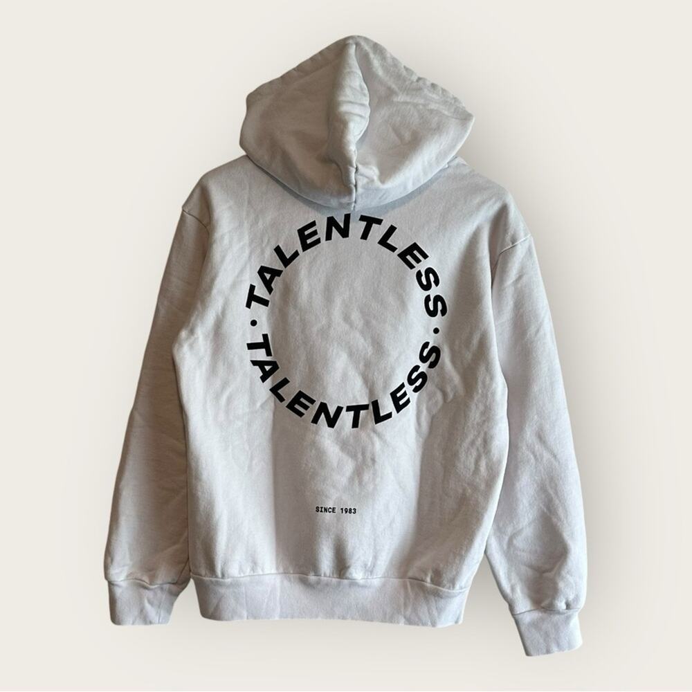 NWOT | Talentless | Circle Logo Pullover Hoodie | White/Black | Medium